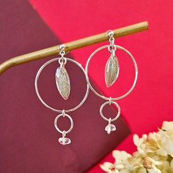 boucles d'oreilles sauge