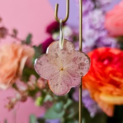 hortensia rose pendentif