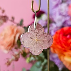 hortensia rose pendentif