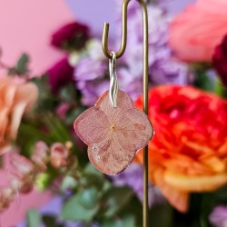 hortensia rose pendentif