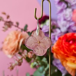 hortensia rose pendentif