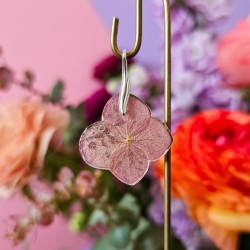 hortensia rose pendentif