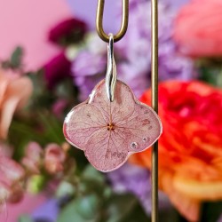 hortensia rose pendentif
