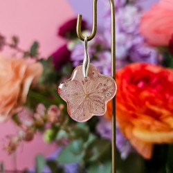 hortensia rose pendentif