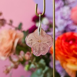hortensia rose pendentif