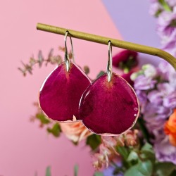 rose boucles d'oreilles