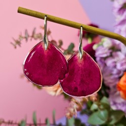 rose boucles d'oreilles