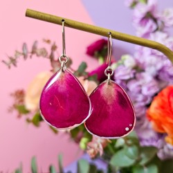 rose boucles d'oreilles