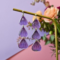 géranium boucles d'oreilles