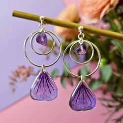 géranium boucles d'oreilles