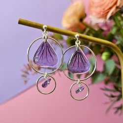 géranium boucles d'oreilles
