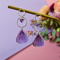 géranium boucles d'oreilles