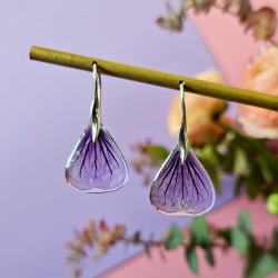 géranium boucles d'oreilles