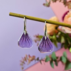 géranium boucles d'oreilles