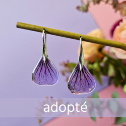 géranium boucles d'oreilles