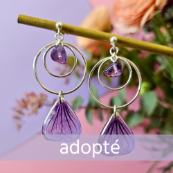 géranium boucles d'oreilles