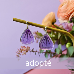 géranium boucles d'oreilles